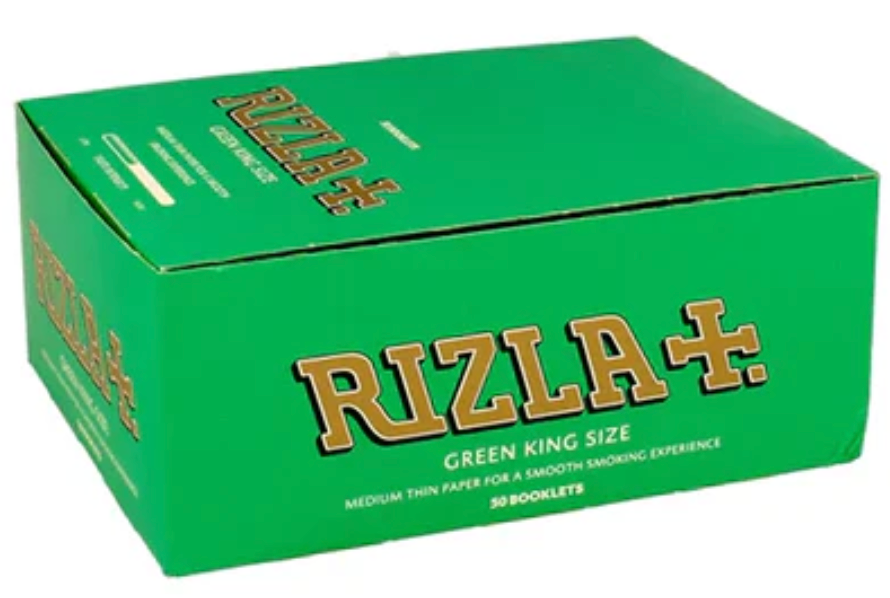 50 Green King Size Rizla Rolling Papers BRAND
