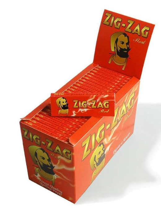 100 Zig-Zag Red Regular Size Rolling Papers