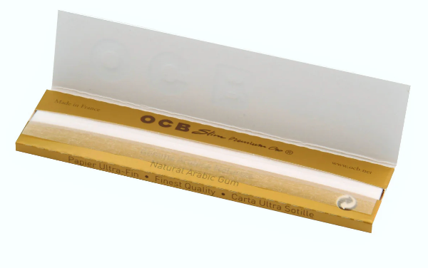 50 OCB Premium King Size Slim Gold Papers