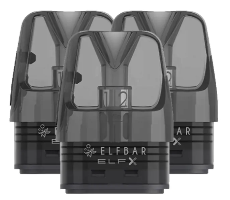 Elf Bar ELFX Empty Refillable Pods 2ml - 3 Pcs (0.6Ohm, 0.8Ohm)