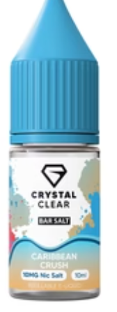 20mg Crystal Clear Bar Salt 10ml (50VG/50PG