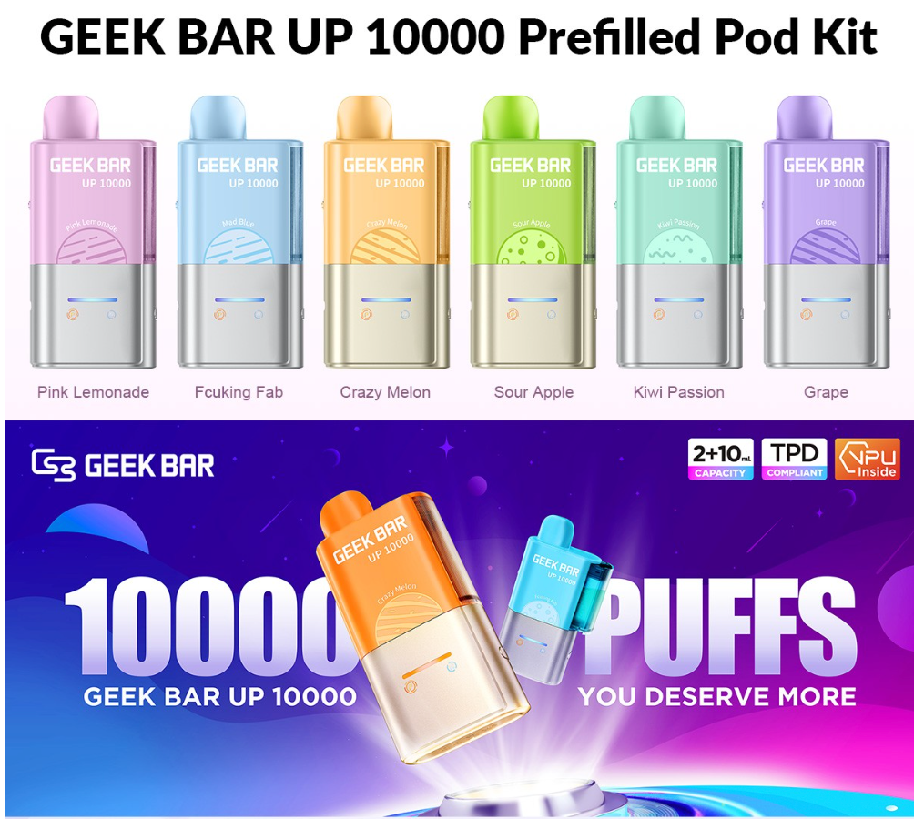 20mg Geek Bar UP 10000 Prefilled Pod Vape Kit