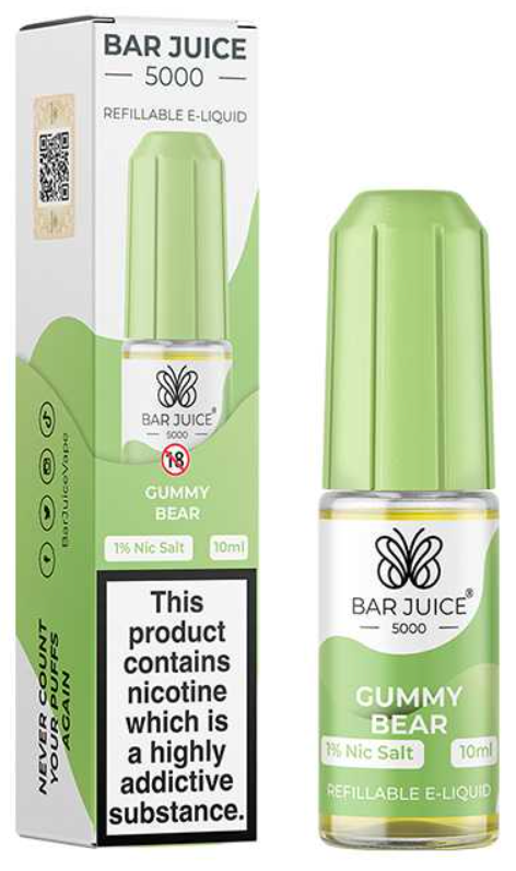 10mg Bar Juice 5000 Nic Salts 10ml (40VG/60PG)