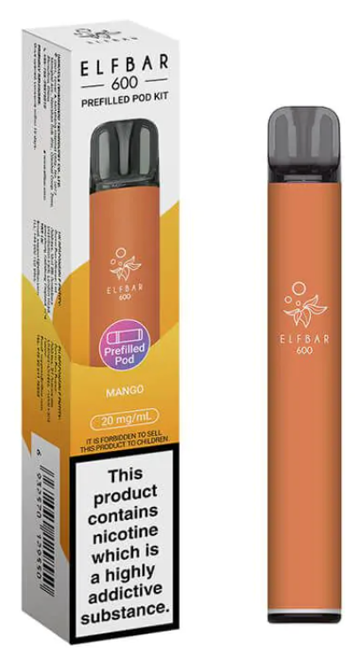 20mg Elf Bar 600 Prefilled Pod Vape Kit 600 Puffs