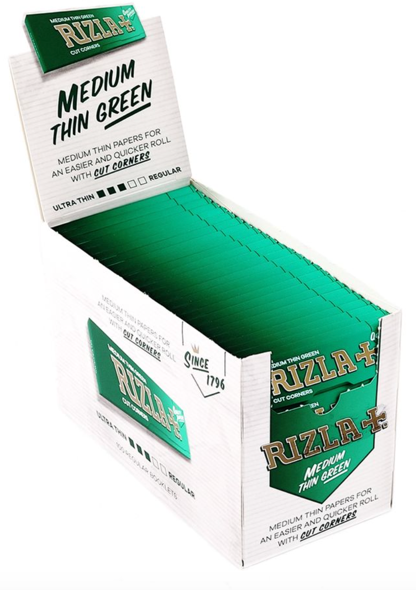 100 Green Regular Rizla Rolling Papers