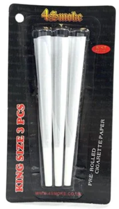 4Smoke King Size 3 piece blister Pre-rolled Rolling Paper