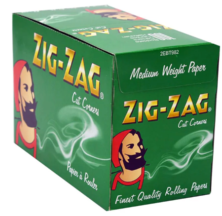 50 Zig-Zag Green King Size Rolling Papers
