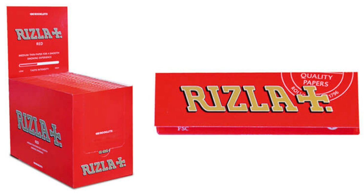 100 Red Regular Rizla Rolling Papers