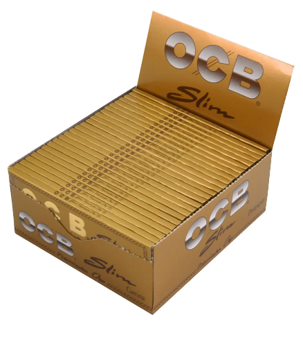 50 OCB Premium King Size Slim Gold Papers