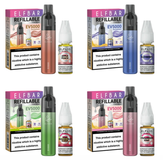 Elf Bar EV5000 Disposable Pod Kit + 20mg ElfLiq Salt