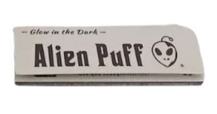 Alien Puff 1.25 Size Luminous Glow in The Dark Rolling Papers 24 Booklets