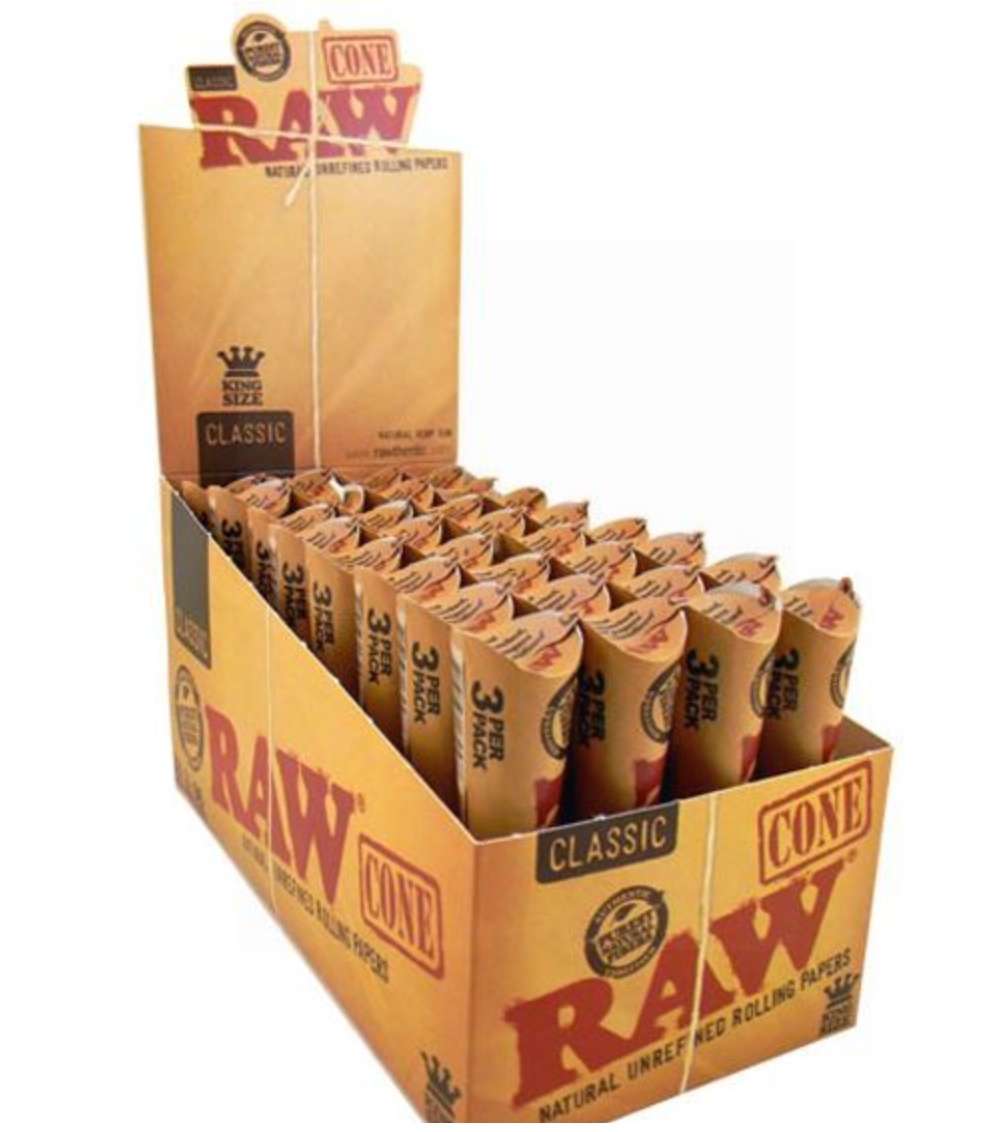 32 RAW Classic King Size Cones Mega Pack