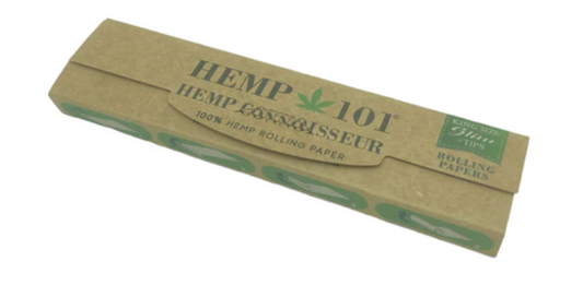 24 Hemp 101 Hemp Connoisseur King Size Slim Rolling Papres with Tips