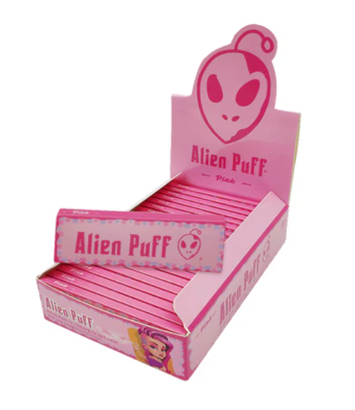 50 Alien Puff 1 1/4 Size Pink Rolling Papers