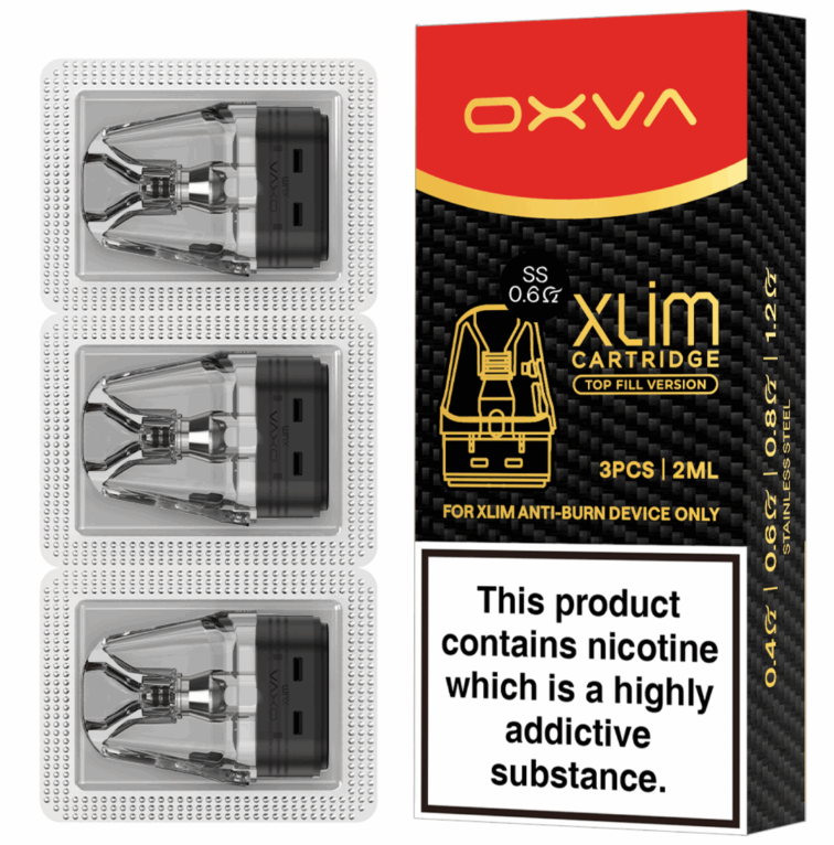 OXVA Xlim SS Replacement Pods (0.6Ohm, 0.8Ohm, 1.2Ohm)