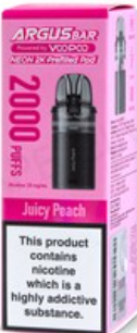 20mg Voopoo Argus Bar Neon 2K Prefilled Pods