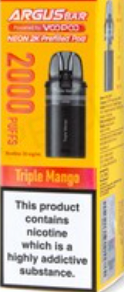 20mg Voopoo Argus Bar Neon 2K Prefilled Pods