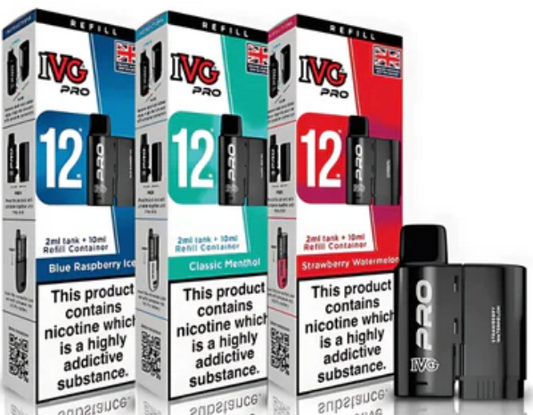 0mg IVG Pro 12 Refill Pods 10000 Puffs
