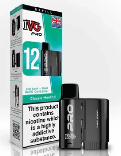 0mg IVG Pro 12 Refill Pods 10000 Puffs