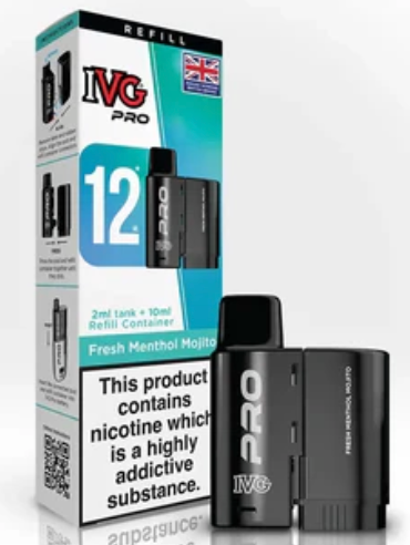 0mg IVG Pro 12 Refill Pods 10000 Puffs