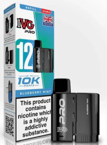 0mg IVG Pro 12 Refill Pods 10000 Puffs