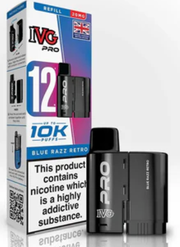 0mg IVG Pro 12 Refill Pods 10000 Puffs