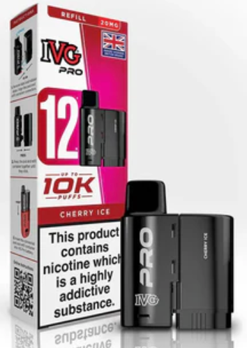 0mg IVG Pro 12 Refill Pods 10000 Puffs