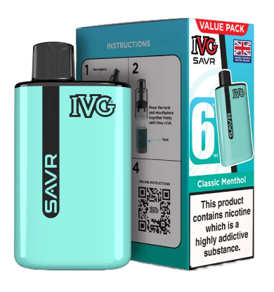 20mg IVG SAVR Prefilled Pod Vape Kit 3000 Puffs