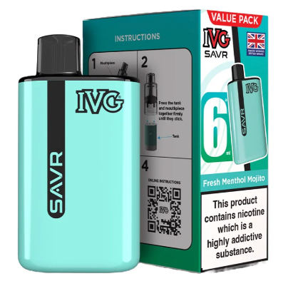 20mg IVG SAVR Prefilled Pod Vape Kit 3000 Puffs
