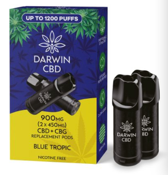 900mg Darwin CBD Prefilled Replacement Pods 1200 Puffs - 2 Pcs