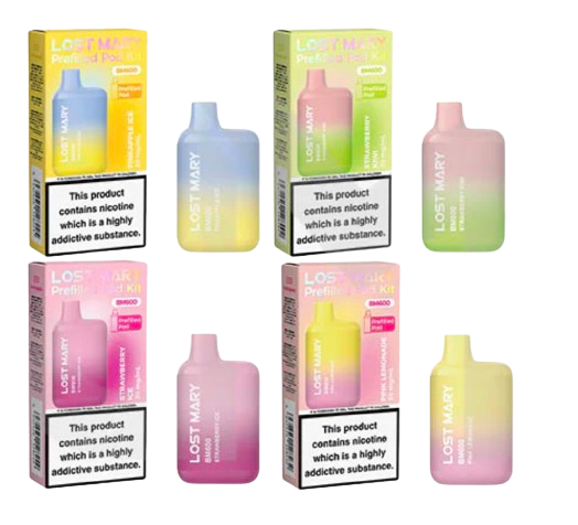 20mg Lost Mary BM600 Prefilled Pod Vape Kit 600 Puffs