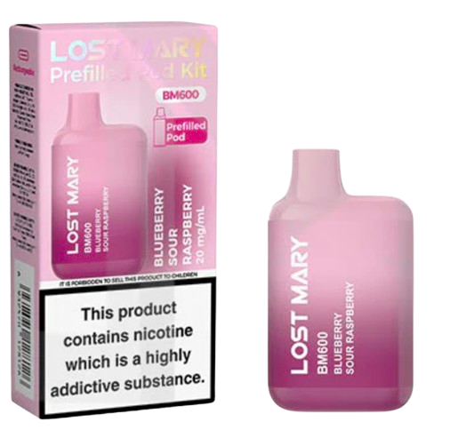 20mg Lost Mary BM600 Prefilled Pod Vape Kit 600 Puffs