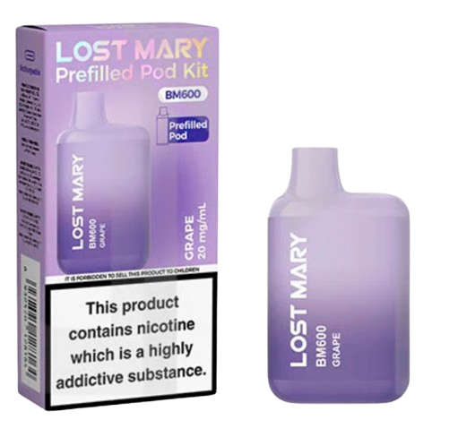 20mg Lost Mary BM600 Prefilled Pod Vape Kit 600 Puffs