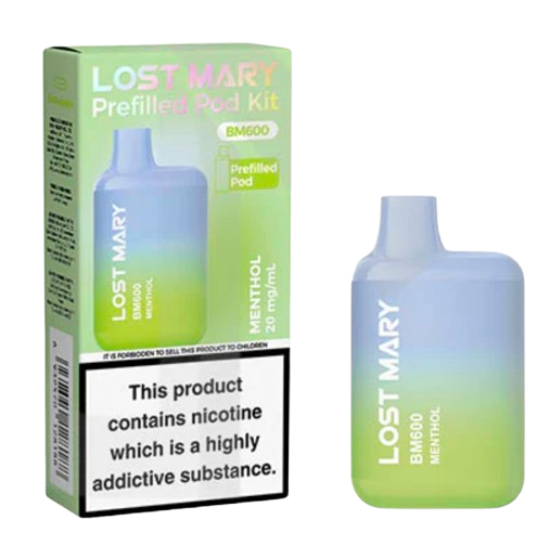 20mg Lost Mary BM600 Prefilled Pod Vape Kit 600 Puffs