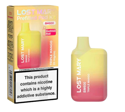 20mg Lost Mary BM600 Prefilled Pod Vape Kit 600 Puffs