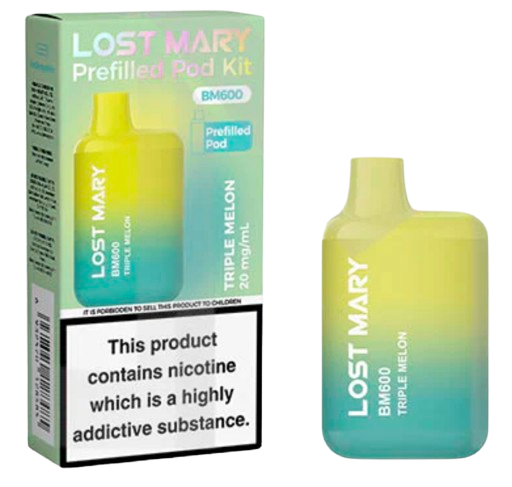 20mg Lost Mary BM600 Prefilled Pod Vape Kit 600 Puffs