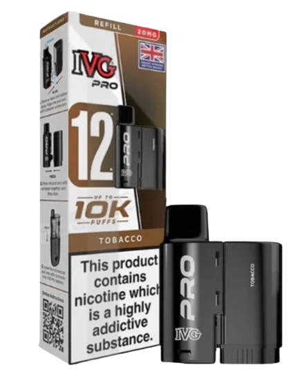 20mg IVG Pro 12 Refill Pod Pack 10000 Puffs