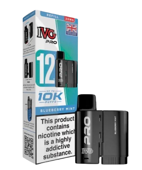 20mg IVG Pro 12 Refill Pod Pack 10000 Puffs
