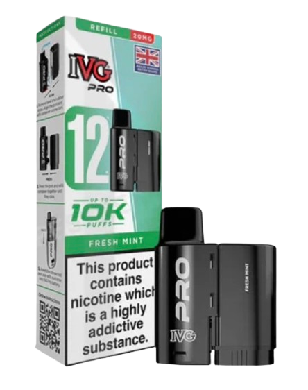 20mg IVG Pro 12 Refill Pod Pack 10000 Puffs