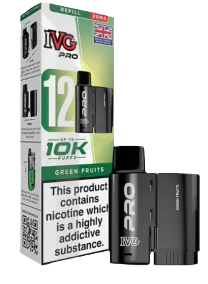 20mg IVG Pro 12 Refill Pod Pack 10000 Puffs
