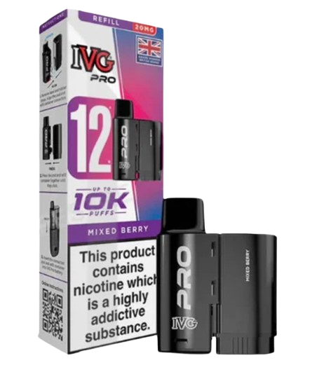 20mg IVG Pro 12 Refill Pod Pack 10000 Puffs