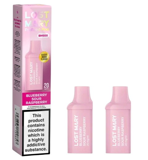 20mg Lost Mary BM600 Prefilled Replacement Pods 1200 Puffs - 2 Pcs