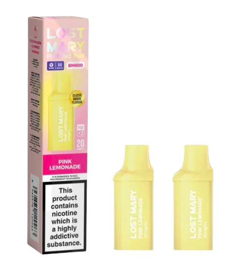 20mg Lost Mary BM600 Prefilled Replacement Pods 1200 Puffs - 2 Pcs