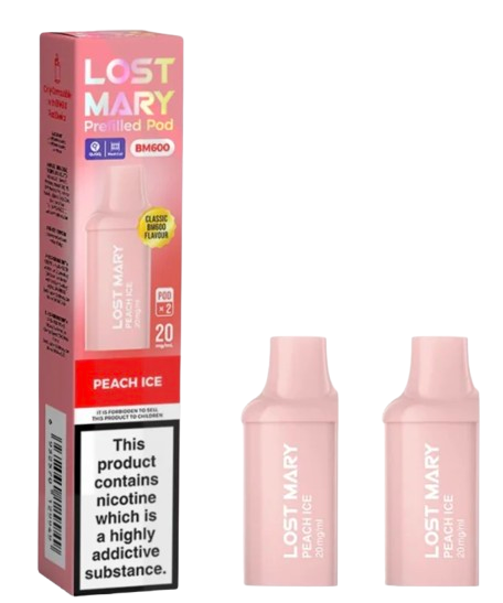 20mg Lost Mary BM600 Prefilled Replacement Pods 1200 Puffs - 2 Pcs
